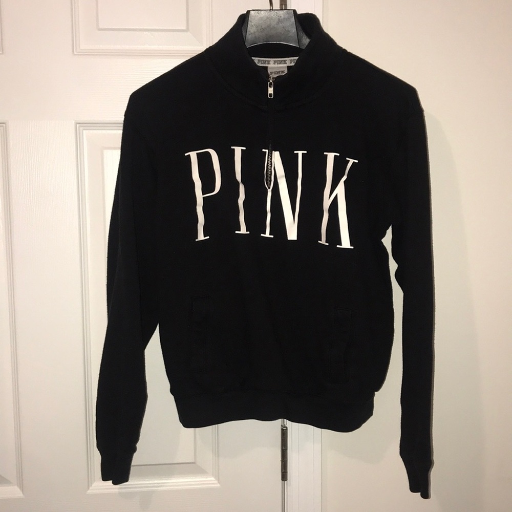 Victoria’s Secret PINK black pullover sweatshirt - Picture 1 of 4